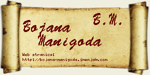 Bojana Manigoda vizit kartica
